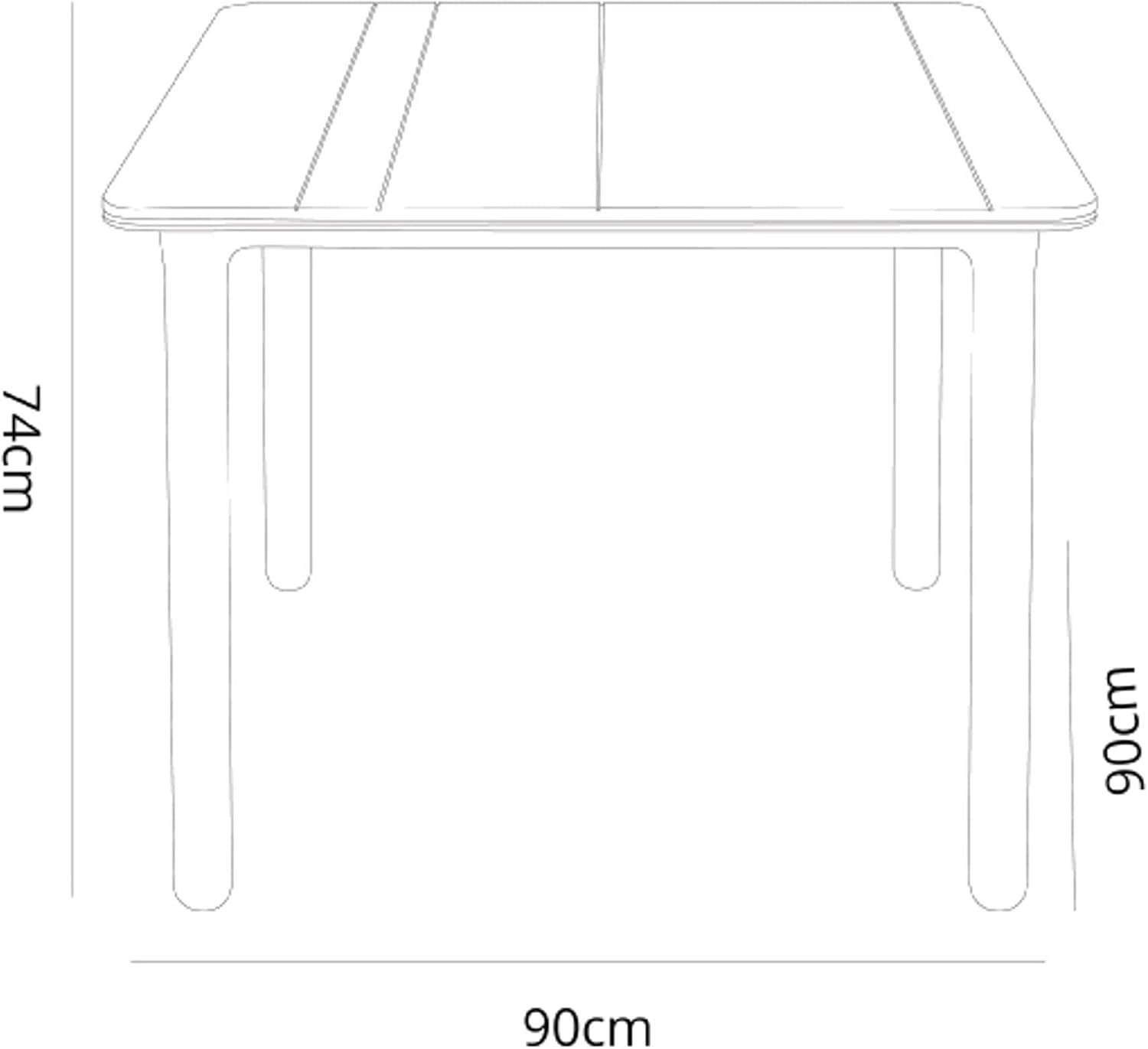 Resol Noa Table carrée Intérieure, Extérieur 90x90 | Jardin, terrasse, Balcon, Salon, Cuisine, Salle à Manger | Design, léger, Polyvalent | 2-4 Personnes | Pied Blanc - Panneau Blanc – Image 3