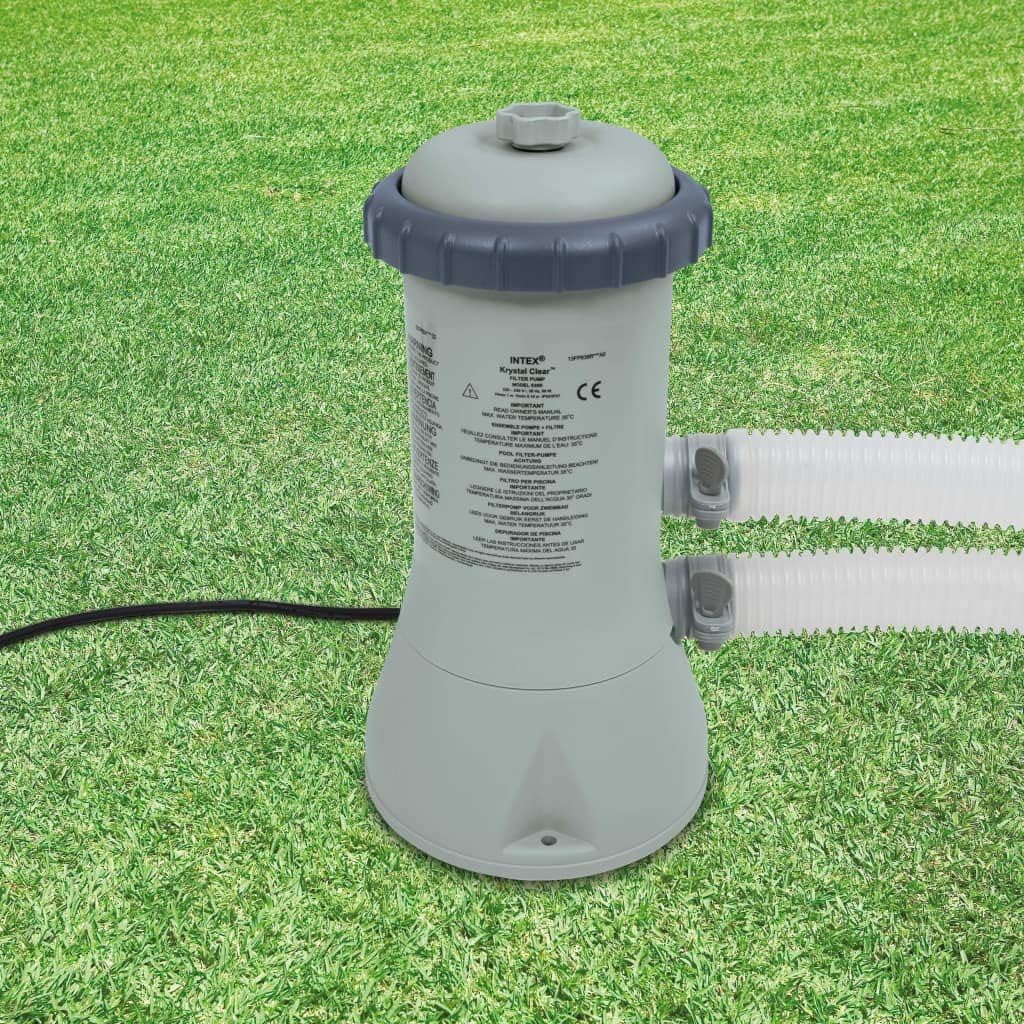 Intex Pompe filtrante à cartouche transparente Krystal - Système de filtration à cartouche de piscine - Gris - 900 L/H – Image 2
