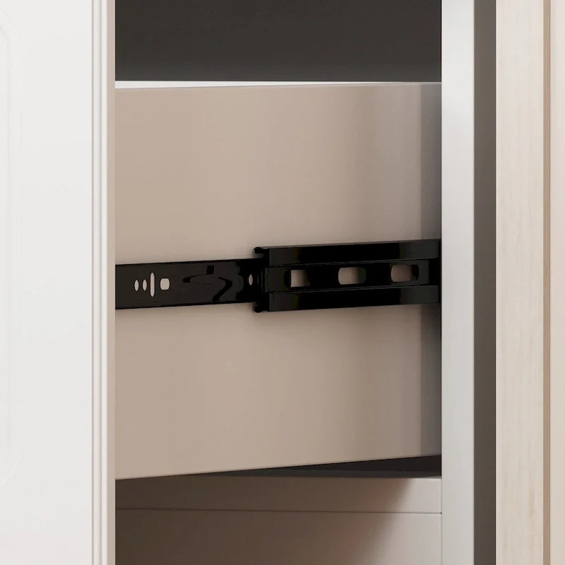 93.9H/74.2H Armoires Wardrobe Closet Cabinet Hanging Drawers Storage – Image 19