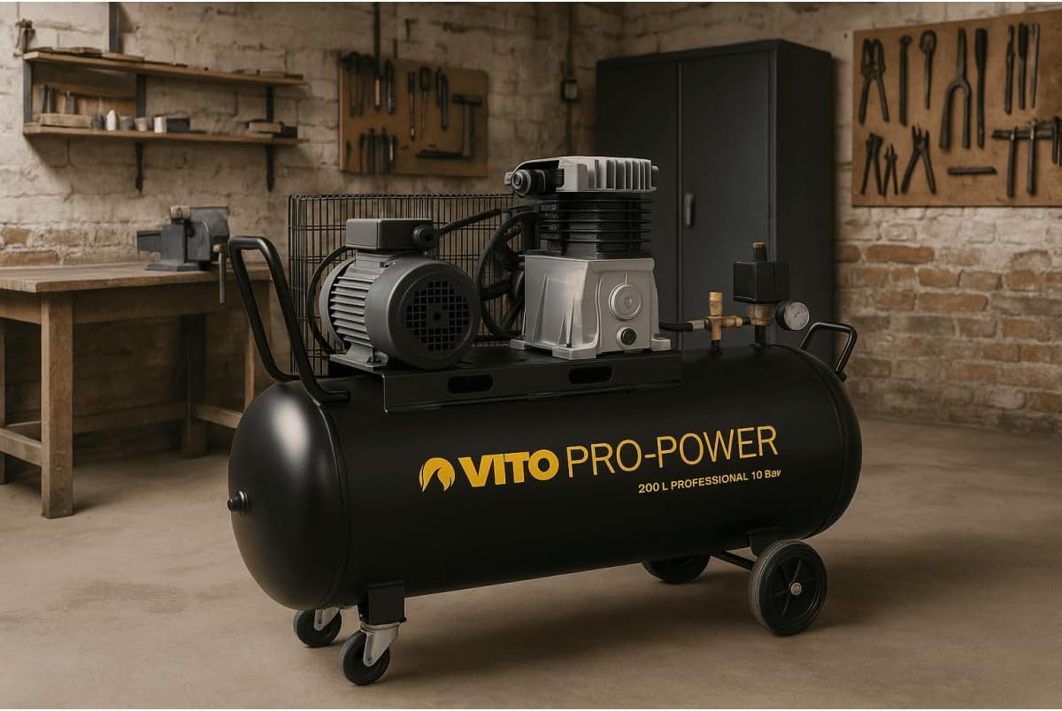 VITO - Compresseur à Courroie 200L 10 bar 4 CV 3 kW professionnel 2800 Tr/min AIR 400 L/min – Image 4