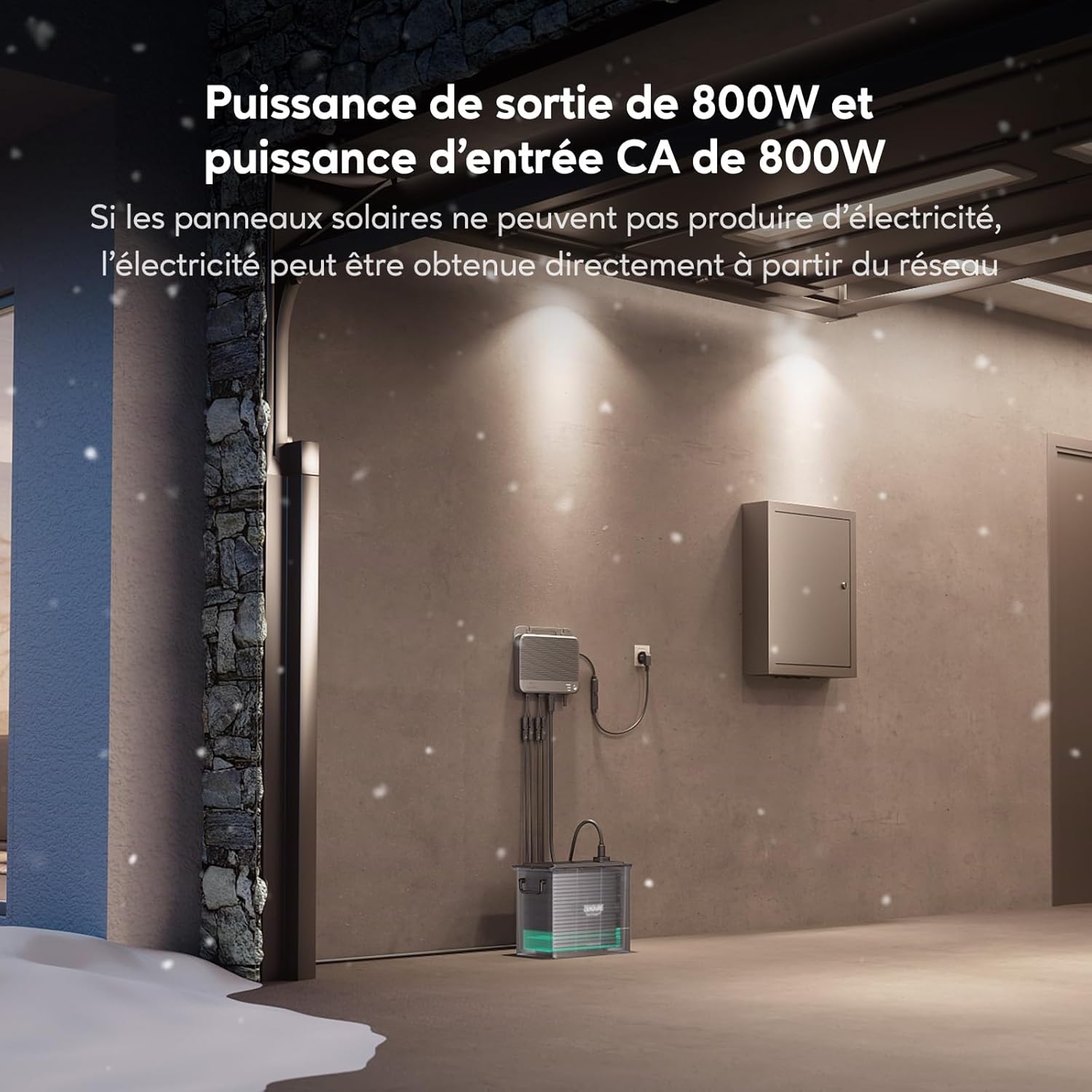 Zendure SolarFlow 800 Micro-onduleur Hybride Intelligent 1200W MPPT, Puissance AC bidirectionnelle de 800 W, avec Panneau solaire Bi-facial 1118W, avec AB2000X Batteries (Installation Facile) – Image 3
