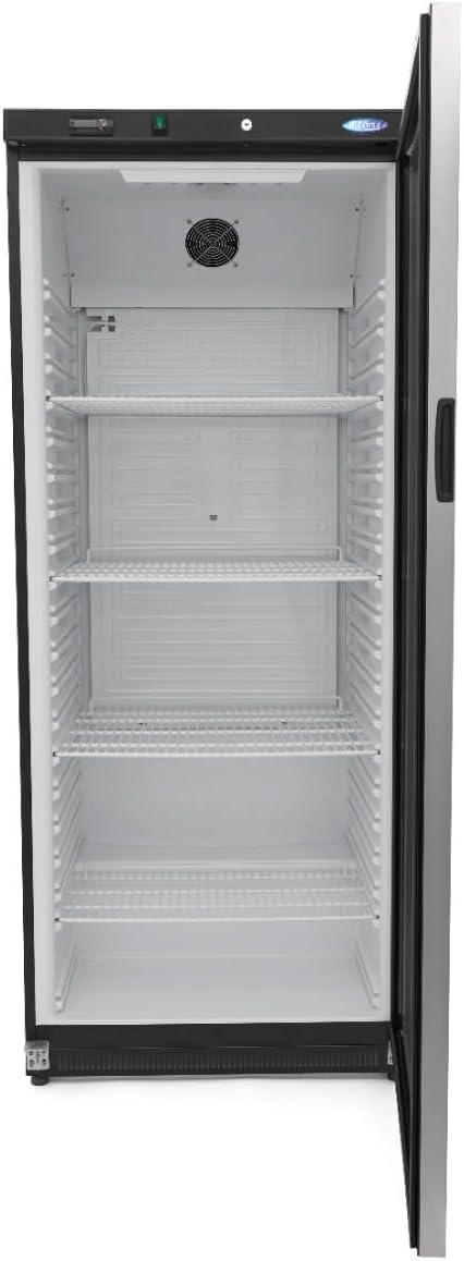 Maxima Réfrigérateur 600L Noir avec Porte Vitrée - 4 Grilles Réglables - Refroidissement Restaurant - Professionnel – Image 5