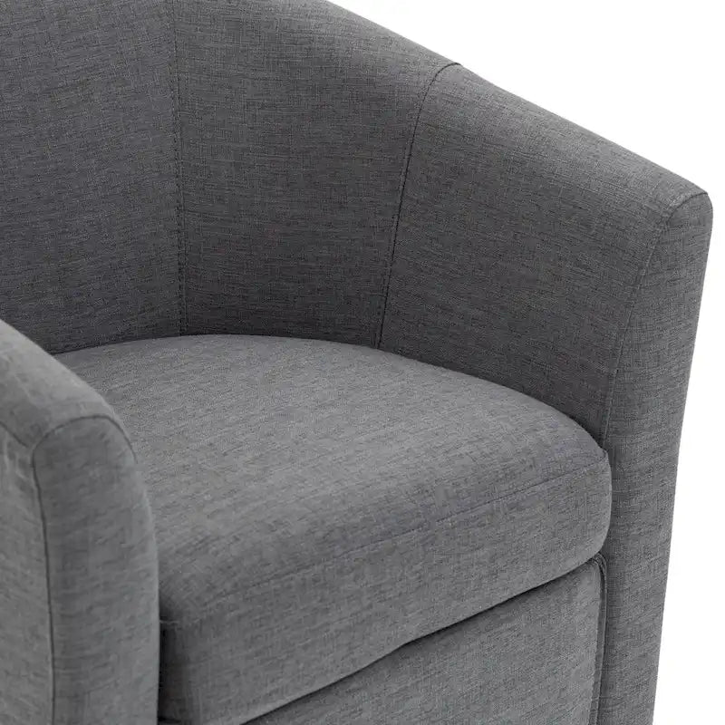 Set of 2 Modern Upholstered Swivel Barrel Chair Living Room Accent Chair – Image 40