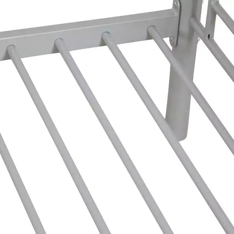 Karl Home Twin Over Twin Steel Bunk Bed Frame Ladder Bedroom Dorm Room for Kids Adult Children – Image 6