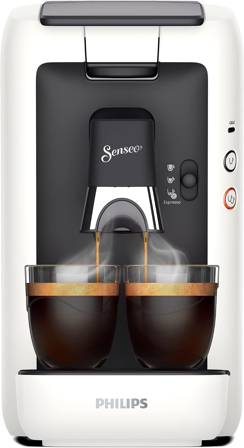Philips Domestic Appliances CSA260/11 Senseo Maestro Machine À Café Dosettes Avec Réservoir D'Eau De 1,2 Litre, Sélection L'Intensité Du Et Fonction Mémo, Produit Vert, Couleur : Blanc – Image 2