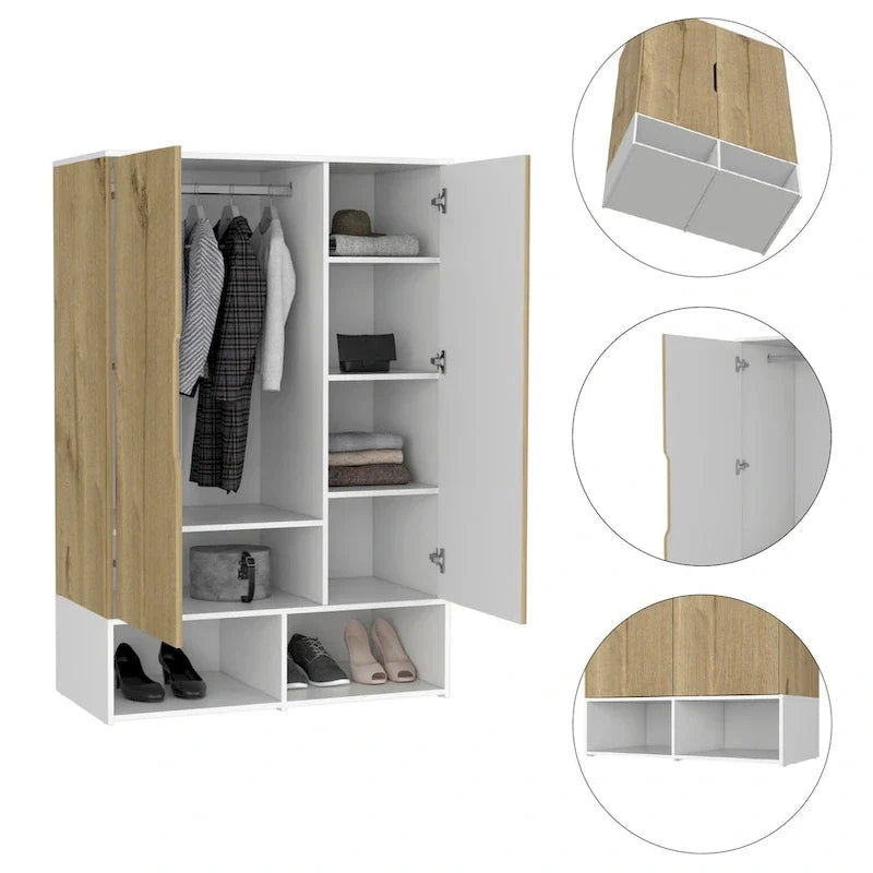 Rose Double Armoire with Hanging Rod – Image 5