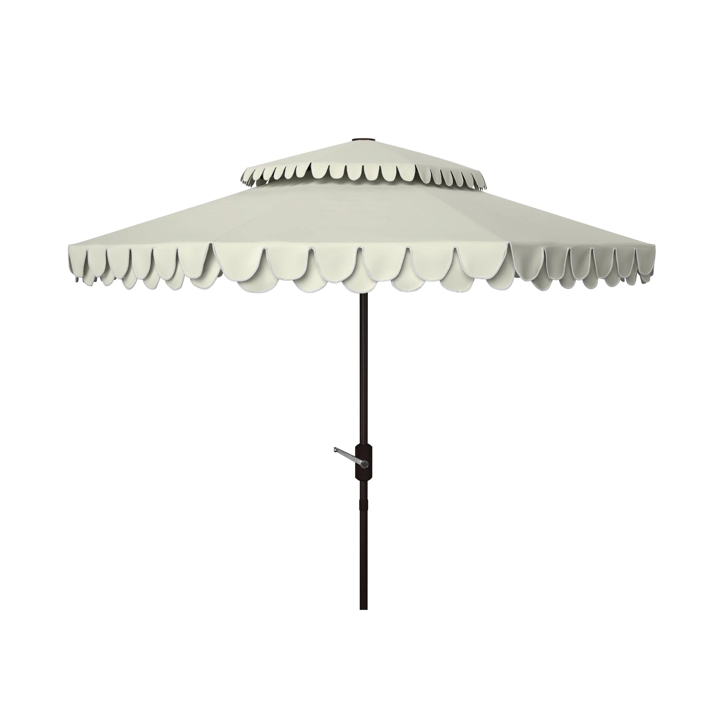 SAFAVIEH Outdoor Kjerstin Valance 9Ft Double Top Umbrella – Image 2
