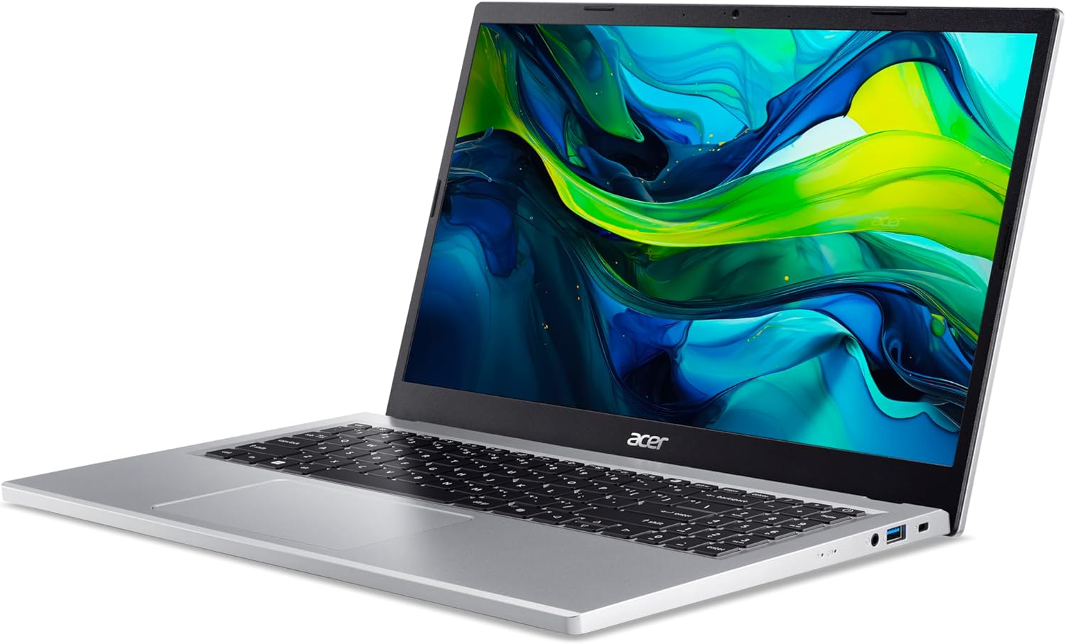Acer Aspire Go 15 AG15-32P-37MG, Ordinateur Portable 15,6'' Full HD LCD (Core 3-N355, RAM 8 Go, SSD 512 Go,Graphics, Windows 11 Home), Argent, Clavier Français AZERTY – Image 5