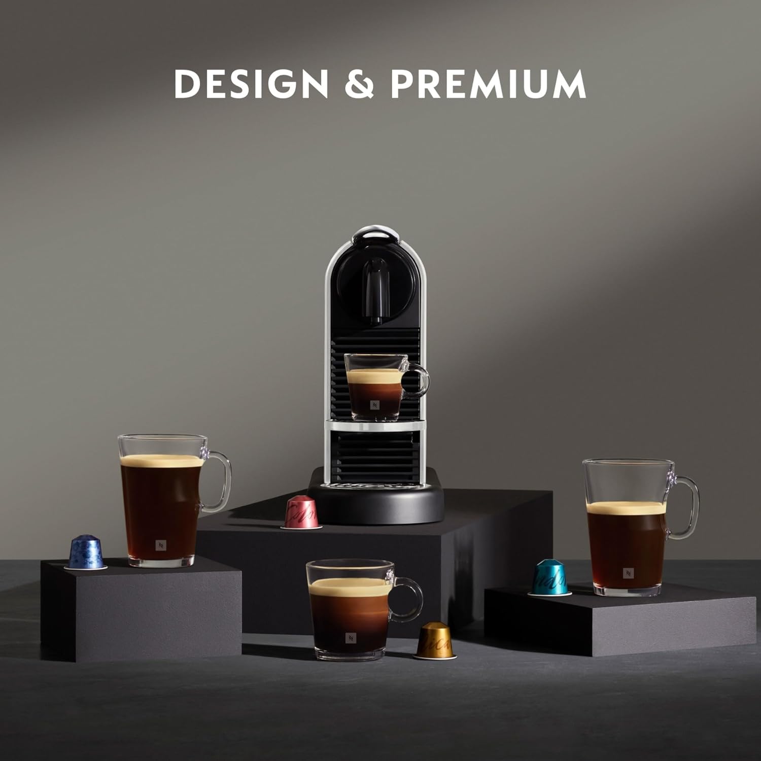 De'Longhi Nespresso CitiZ Platinum EN220.T, Machine à Café à Capsules, Machine à Café Monodose, 4 Tailles de Tasse, 19 Bars de Pression, 1260W, Titane – Image 6