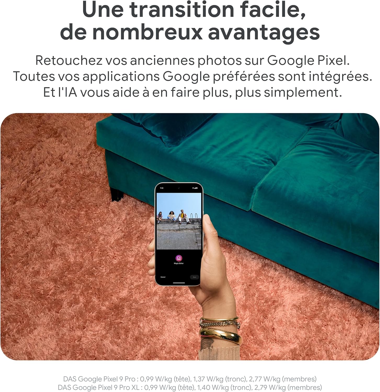 Google Pixel 9 Pro XL - Smartphone Android débloqué avec Gemini, Triple Appareil Photo arrière, 24 Heures d'autonomie et écran Super Actua 6,8 Pouces - Noir Volcanique, 256GB – Image 13