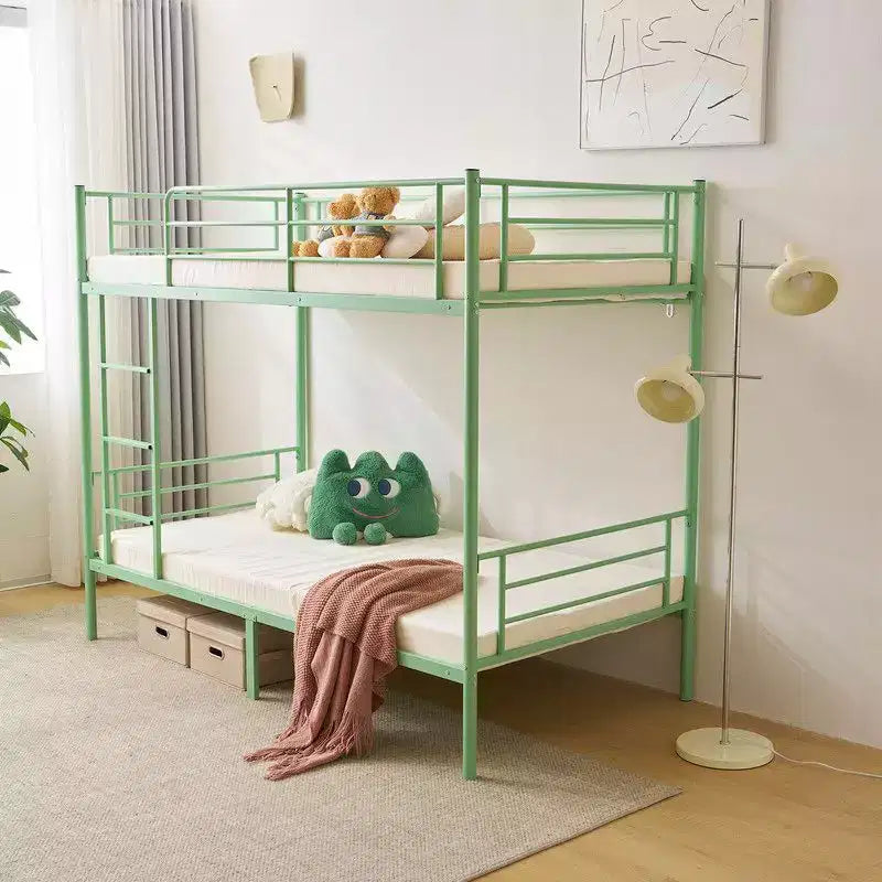 Karl Home Twin Over Twin Steel Bunk Bed Frame Ladder Bedroom Dorm Room for Kids Adult Children – Image 9