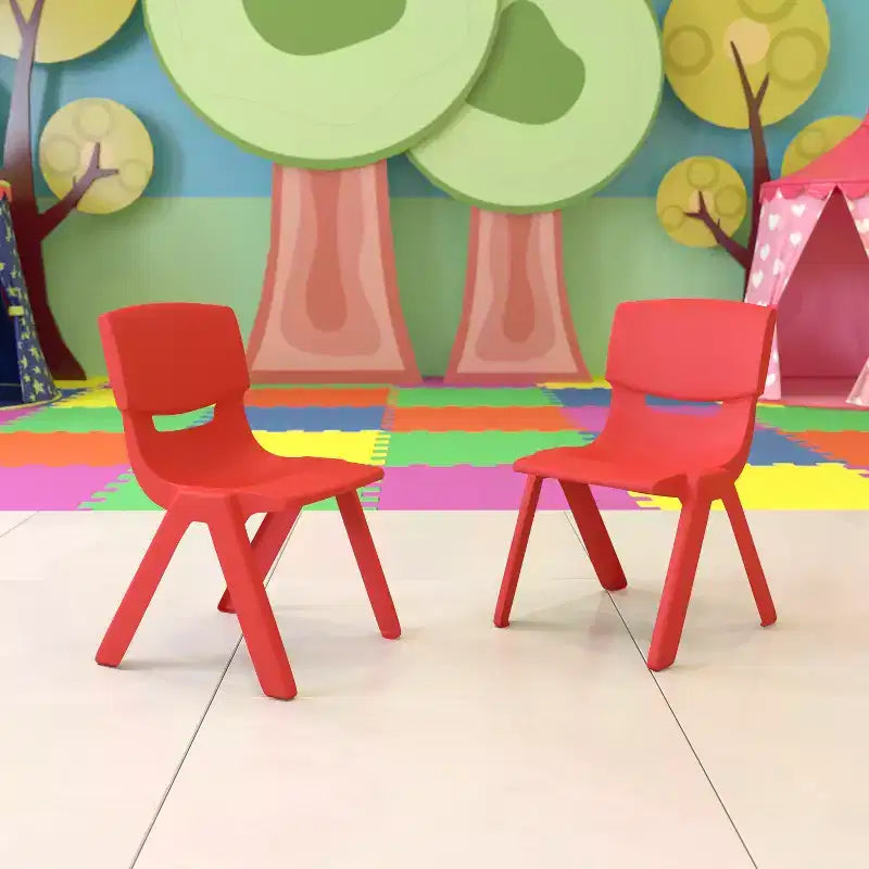 Flash Furniture 10 Pack Plastic Stackable School Chair with 13.25 Seat Height – Image 23