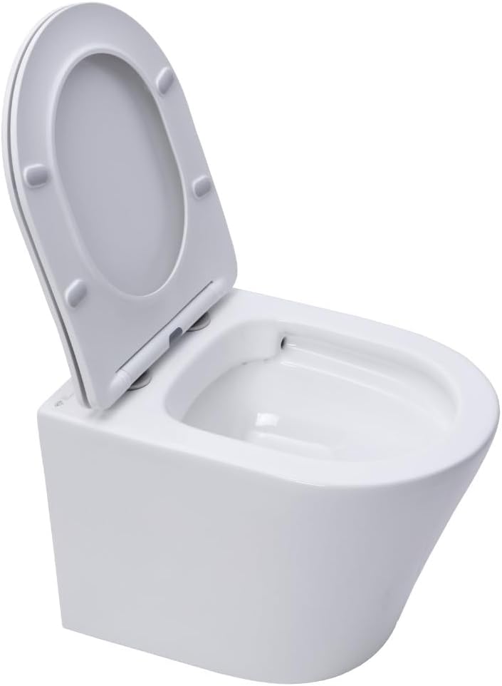 WC Suspendu Pack Complet Accessoires - Pack WC Grohe Bâti autoportant, WC SAT Infinitio sans bride, Plaque chrome, Abattant WC,Cuvette Toilette, Chasse d'eau Wc, Mécanisme – Image 6