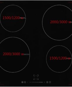 Alternative view of vidaXL Plaque de Cuisson à Induction 4 Brûleurs Contrôle Tactile Table de Cuisson à Induction Plaque Electrique Chauffante Automatique Cuisine Maison 7000W