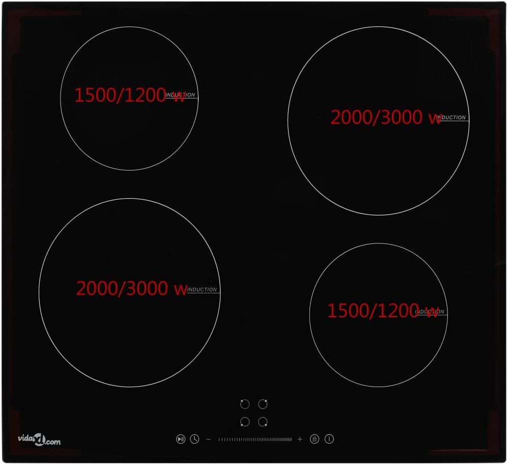 vidaXL Plaque de Cuisson à Induction 4 Brûleurs Contrôle Tactile Table de Cuisson à Induction Plaque Electrique Chauffante Automatique Cuisine Maison 7000W – Image 2