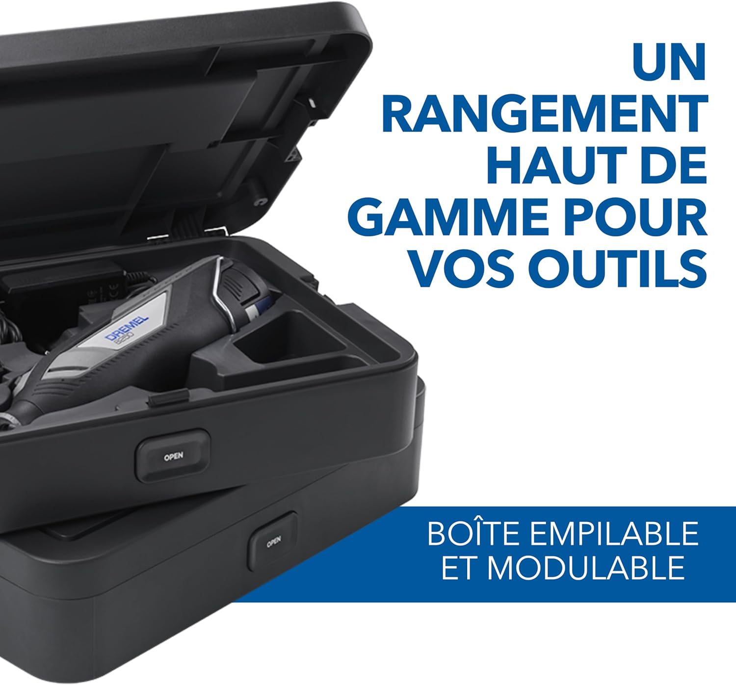 Dremel 8250 Outil rotatif sans fil 12 V 5 000-30 000 tr/min Kit d'outils multifonctions sans balais avec boîte Dremel, 65 accessoires, 5 accessoires et embouts, pour poncer, fraiser, graver – Image 5