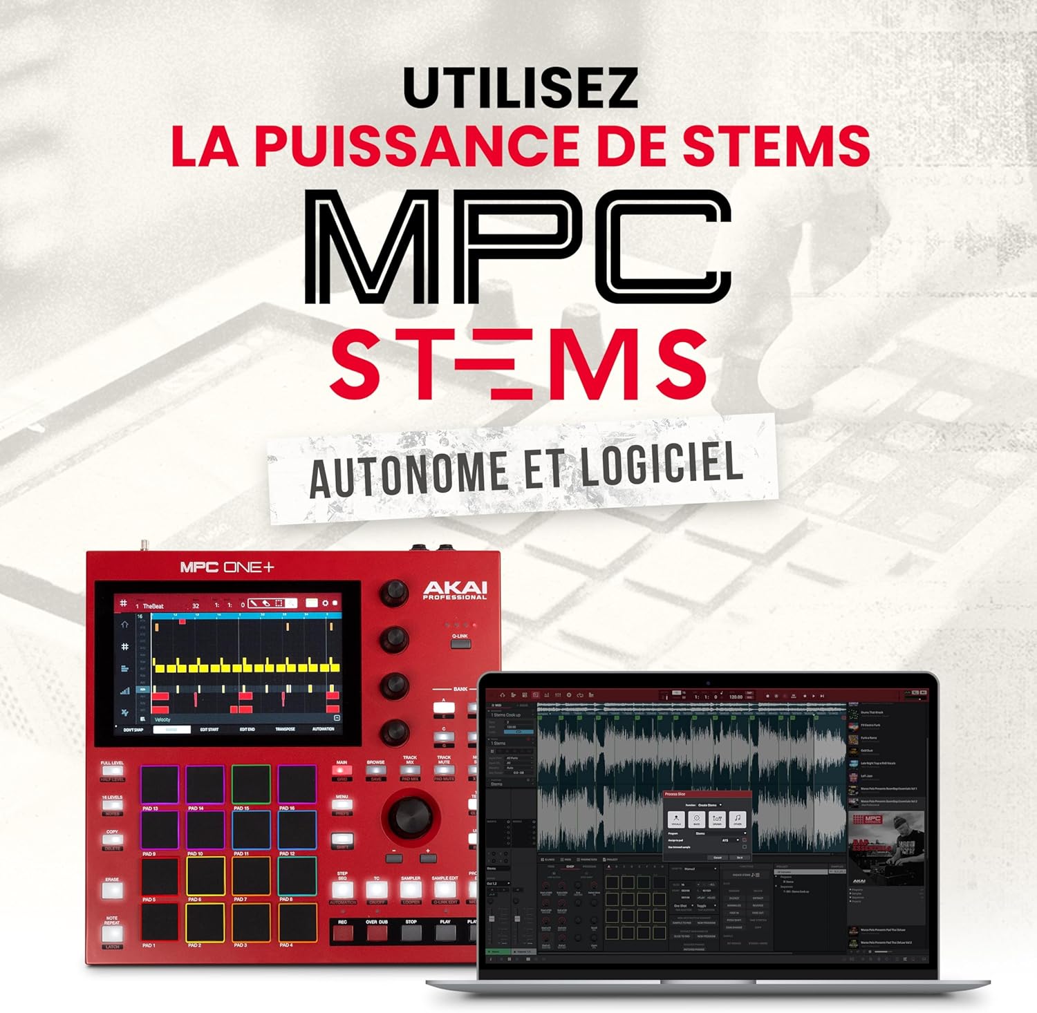 Akai Professional MPC One+ Standalone Drum Machine, Beat Maker et Contrôleur MIDI avec WiFi, Bluetooth, Pads de Batterie, Plug-ins de Synthèse, Écran Tactile et Intégration Native Instruments – Image 4