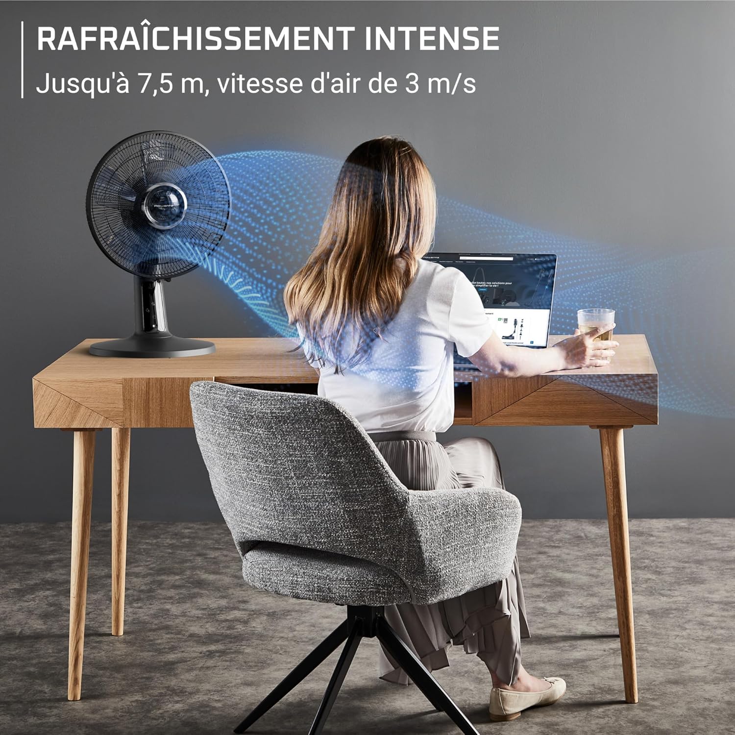 Rowenta Turbo Silence Extreme +, Ventilateur de table, Rafraîchissement intense, Silencieux, Économies d'énergie, VU2750F0 – Image 3