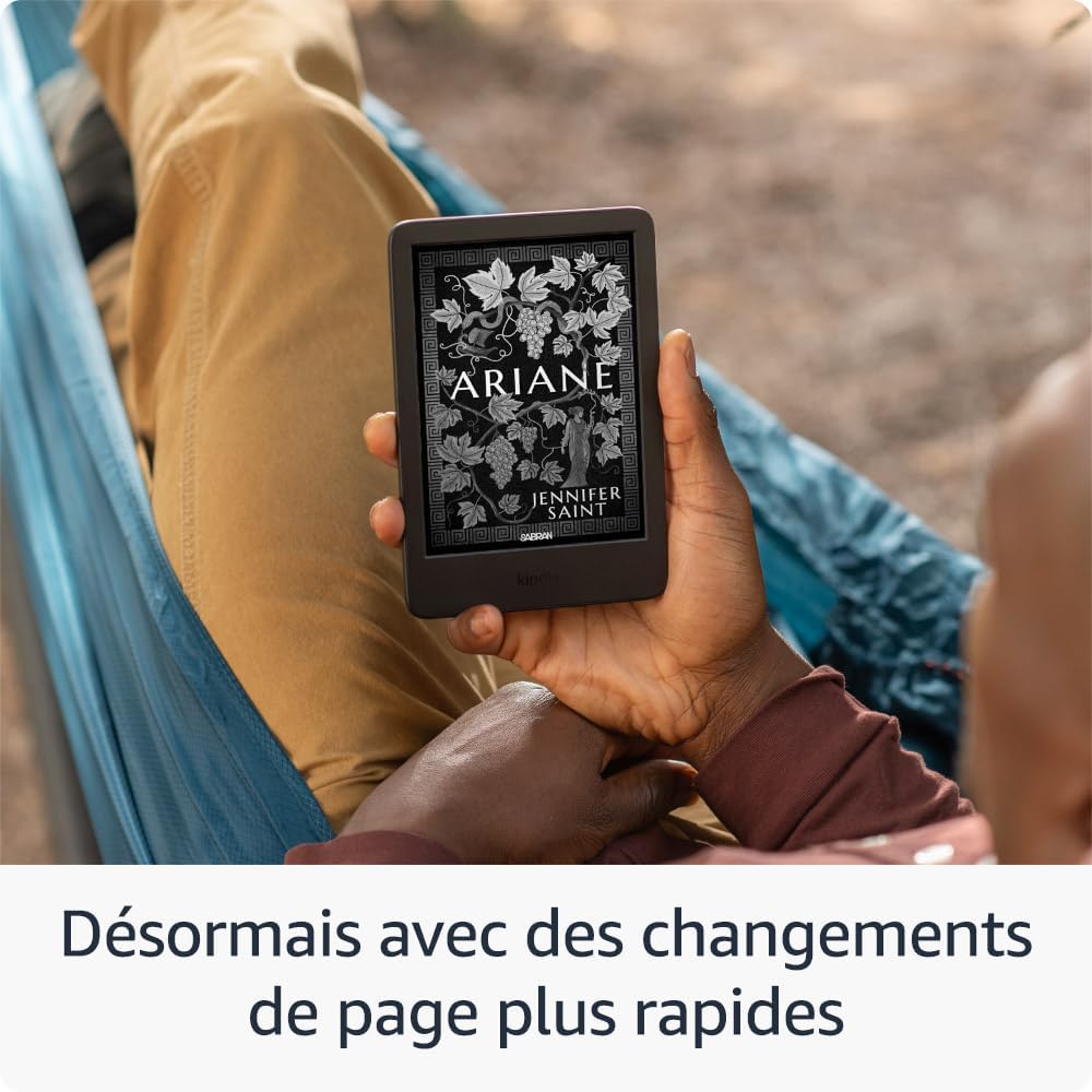 Amazon Kindle (Nouvelle génération) - Le plus léger et compact, avec écran antireflets, changements de page plus rapides et éclairage avant réglable - 16 Go - Avec publicités - Noir – Image 3