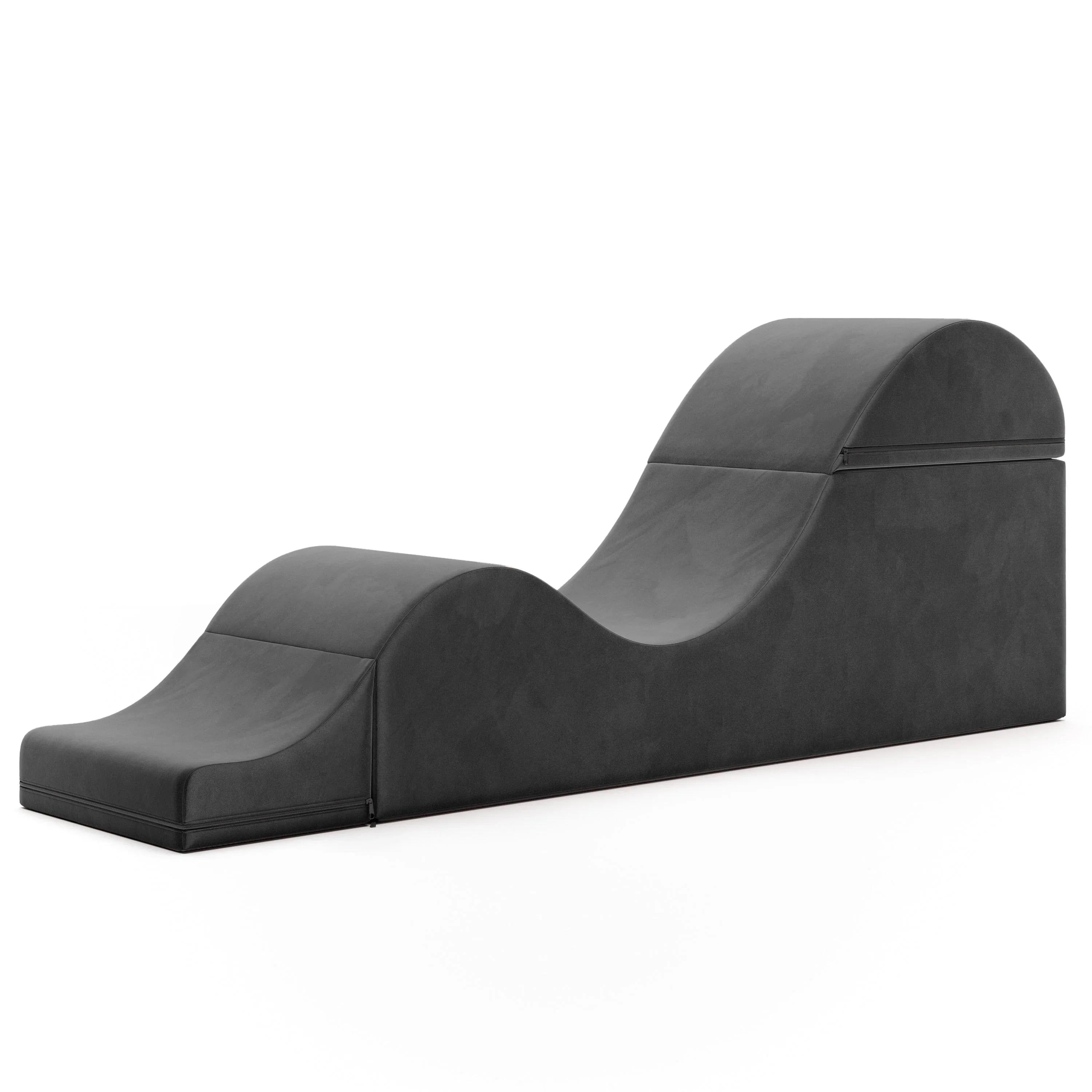Avana Kami Convertible Chaise / Yoga & Massage - 2-In-1 Ottoman with Concealed Fold Out Yoga Lounge Chair, Microvelvet - N/A – Image 3