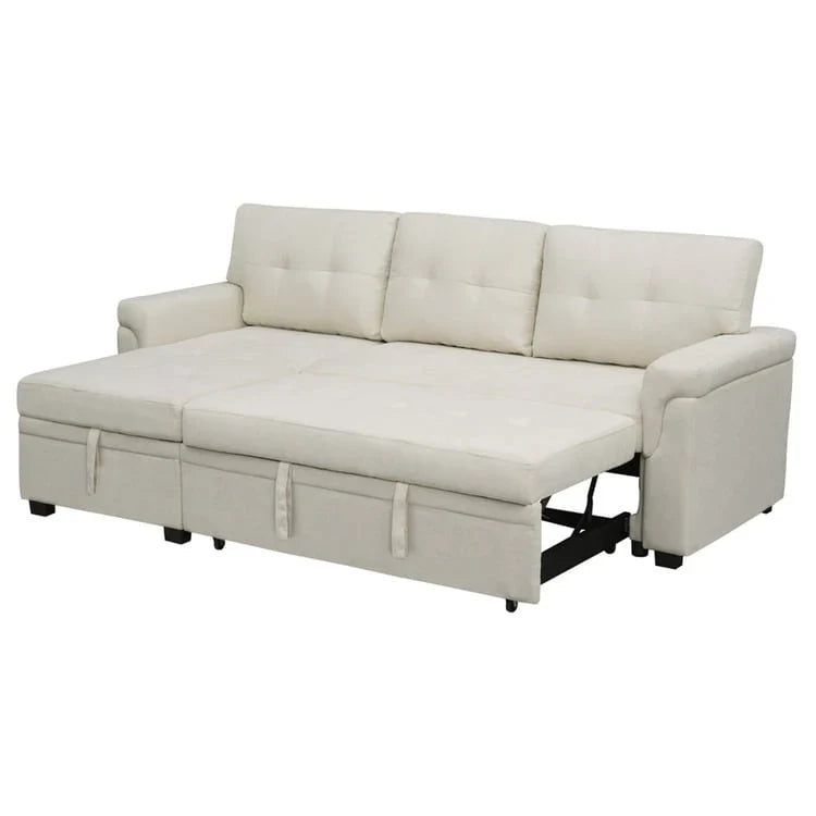 Convertible Reversible Sectional Sofa with Pull-Out Sleeper Bed, Hidden Storage Chaise, and Durable Legs – Image 54