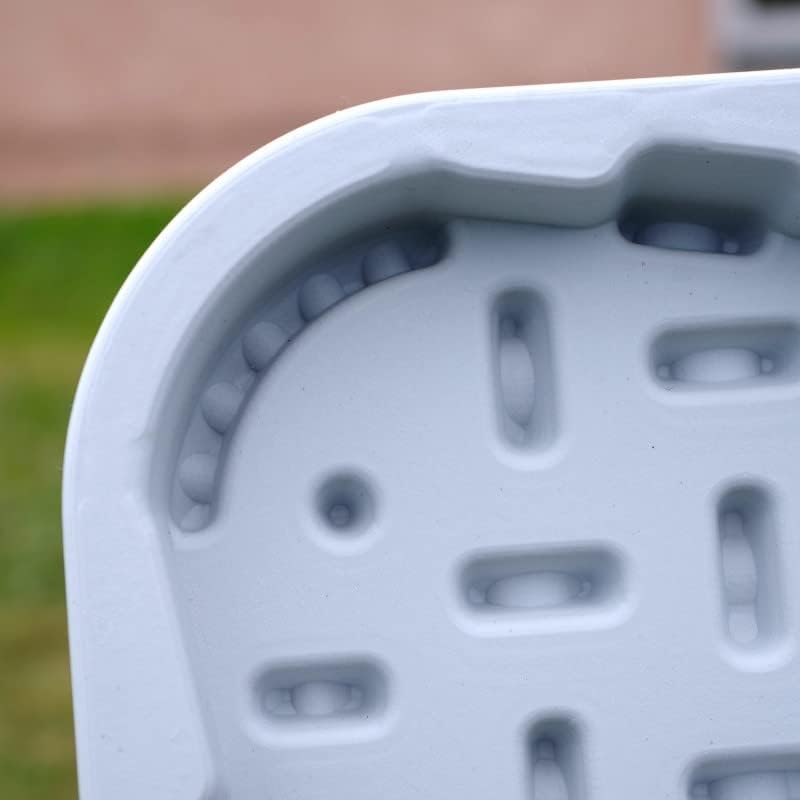 Oxeo Lot de 2 Tables Pliantes Jardin - 180cm - Portable avec Poignée - Table Camping Pique Nique 8 Places - Table réception - Blanc – Image 6