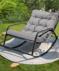 FINCATI Outdoor Extra-large Comfy Rocking Chair, 450 lbs Indoor Recliner Rocking Papasan Chair for All Seasons