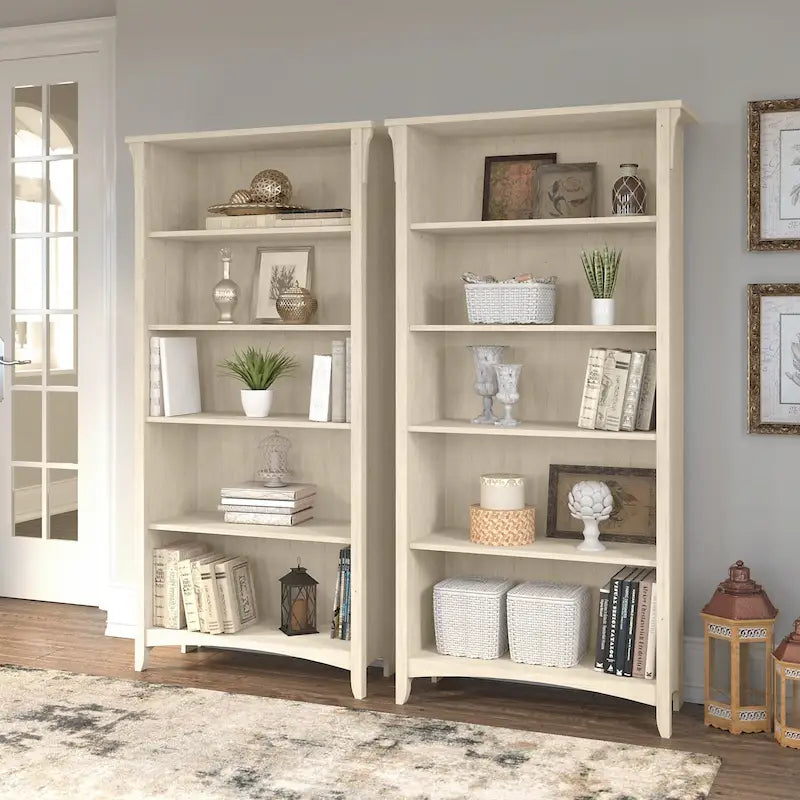 Salinas Tall 5-shelf Bookcase (Set of 2) by Bush Furniture – Image 47