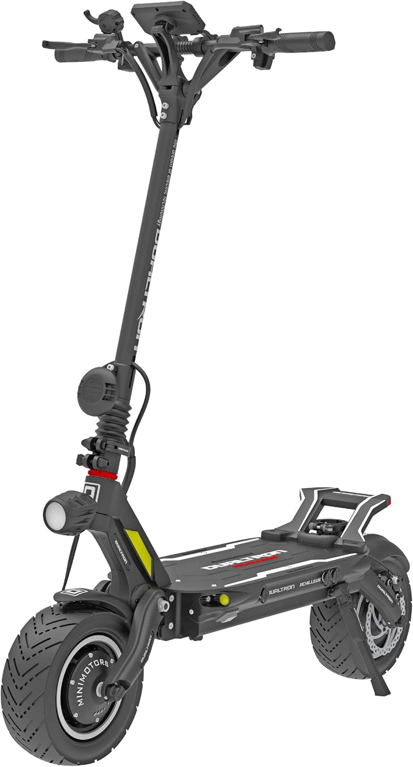 Minimotors - Trottinette Electrique Adulte Dualtron New Achilleus 2024-60V 35Ah, 2 Moteur 1400W, Autonomie jusqu'à 120km, 25km/h, Rapide puissante et Confortable, Noire