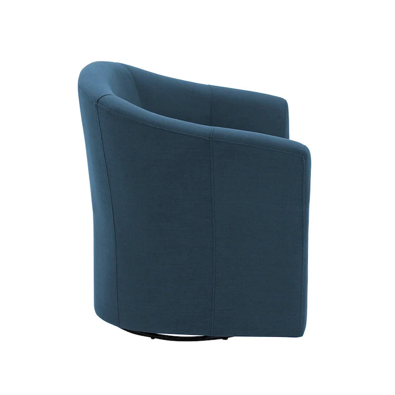 Set of 2 Modern Upholstered Swivel Barrel Chair Living Room Accent Chair – Image 29