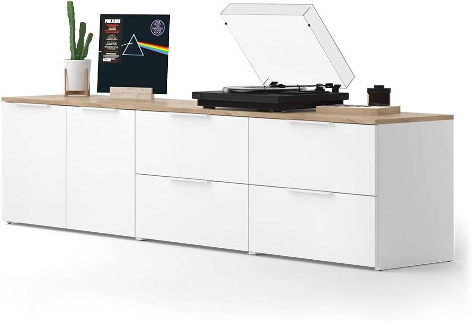 Vicco Meuble-paroi Wido, Blanc/Sonoma, 3 pièces – Image 7