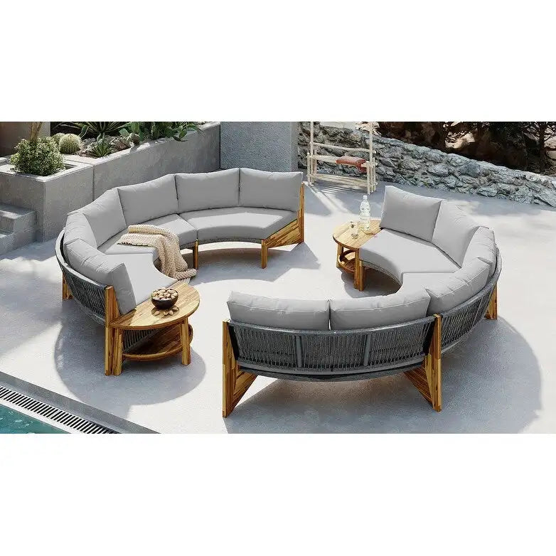 6-Person Outdoor Seating Group with Cushions & 1Coffee Table – Image 8
