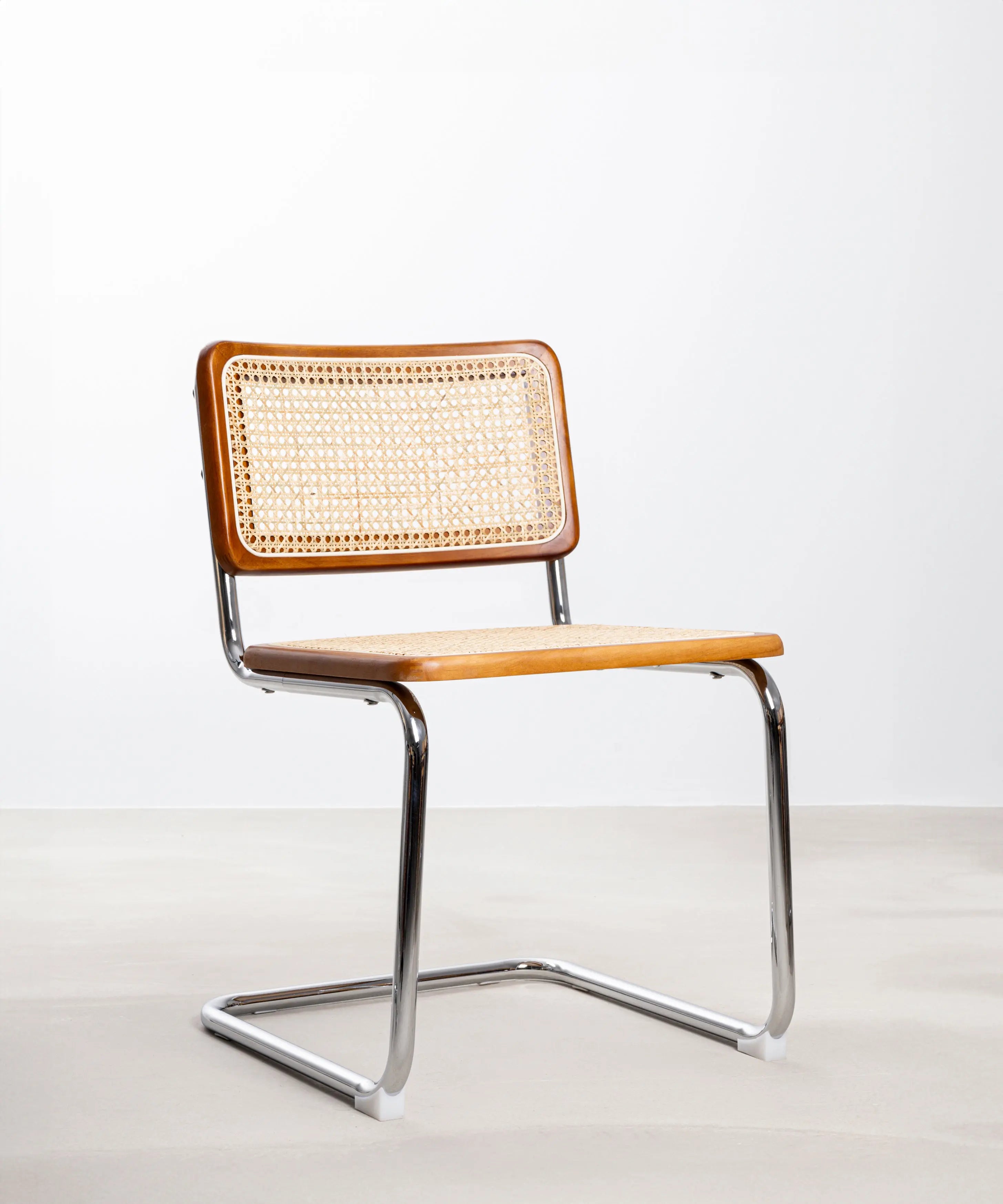 Silla de Comedor de Madera, Ratán y Metal Candy – Image 9