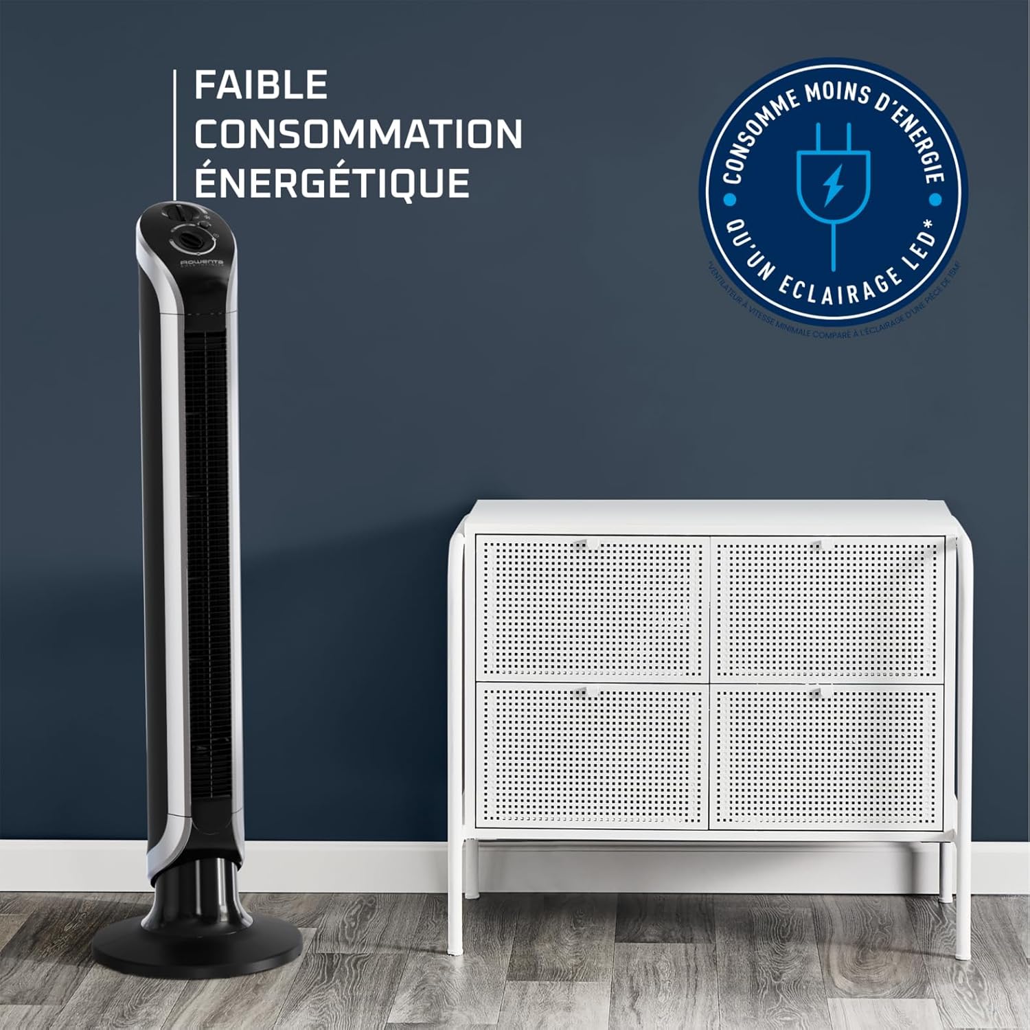Rowenta Eole Infinite Ventilateur colonne, Rafraîchissement puissant & silencieux, Écoénergétique, Oscillation à 180°, 3 vitesses, Minuteur VU6620F2 – Image 5