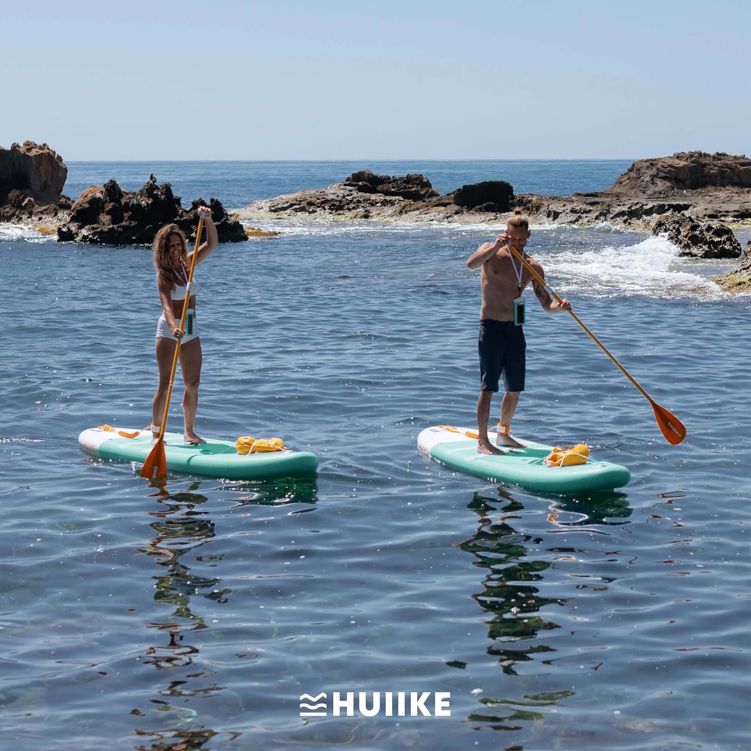 HUIIKE Paddle Gonflable Adulte avec Accessoires Inclus, Pagaie, Ailerons, Pompe. Planche de Stand Up Paddle Grande Stabilité et Résistance. 305 x 84 x 15 cm, Jusqu'à 130 kg – Image 7