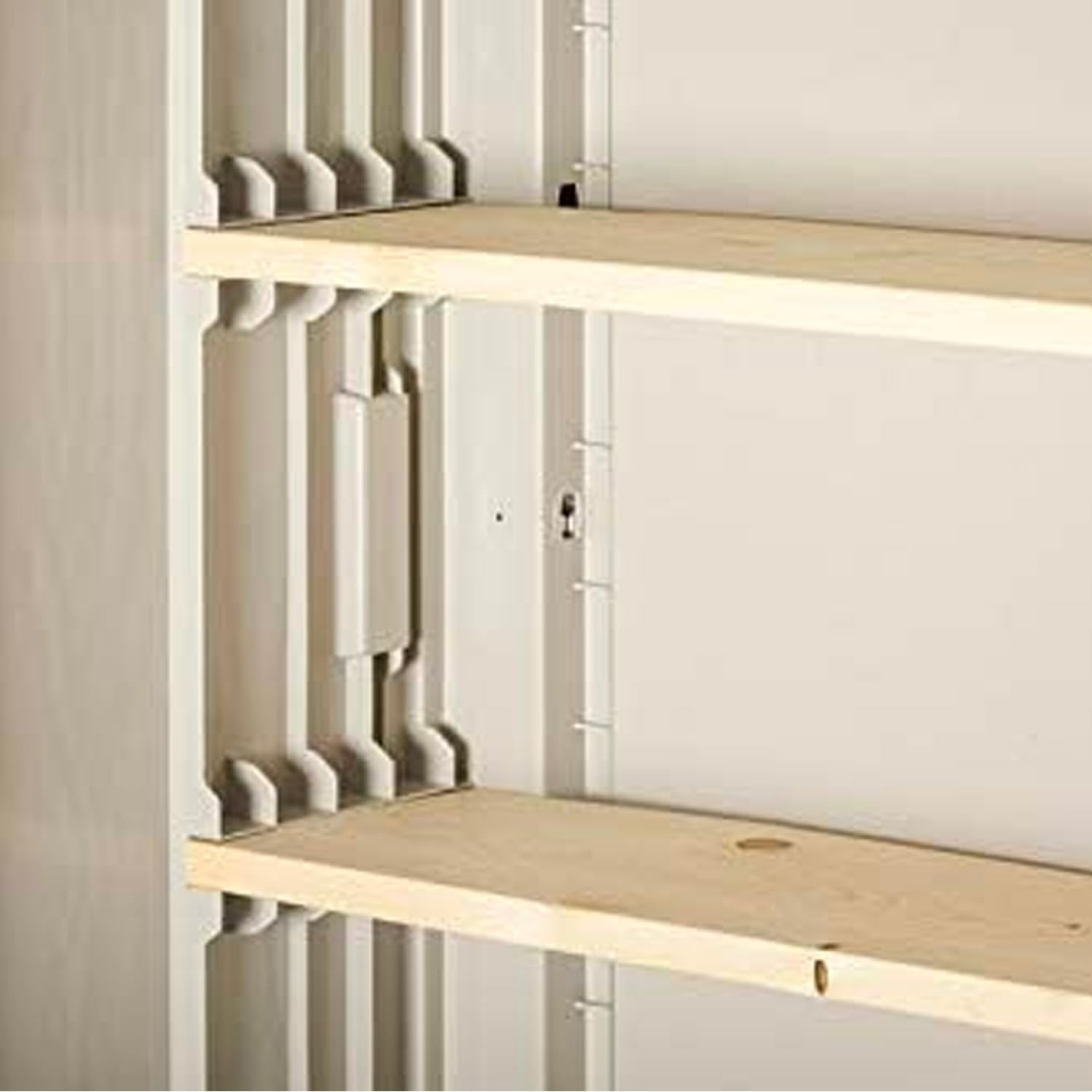 Avilia Caisse multifonction d'extérieur à 2 portes – Coffre de rangement et outils effet bois, résistant aux intempéries, 842L, 74,5 x 129,5 x 111 cm, en polyuréthane, anthracite – Image 8