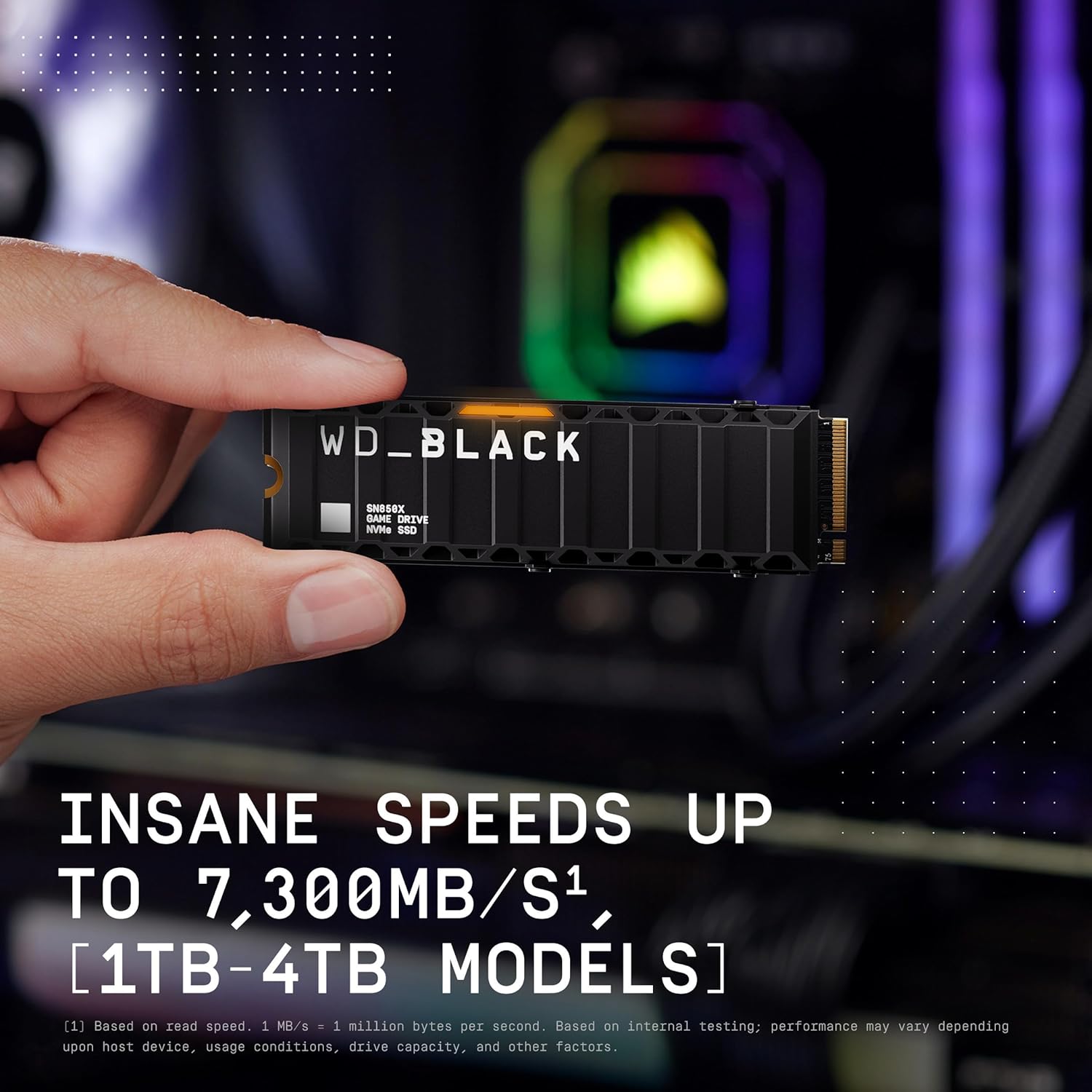 WD_Black SN850X SSD 4 to, Disque SSD Interne avec dissipateur Thermique, Gaming SSD, Haute Performance Disque de Jeu, Lecture jusqu'à 7300 Mo/s, écriture jusqu'à 6,600 Mo/s, PCIe Gen 4.0 NVMe, Noir – Image 4