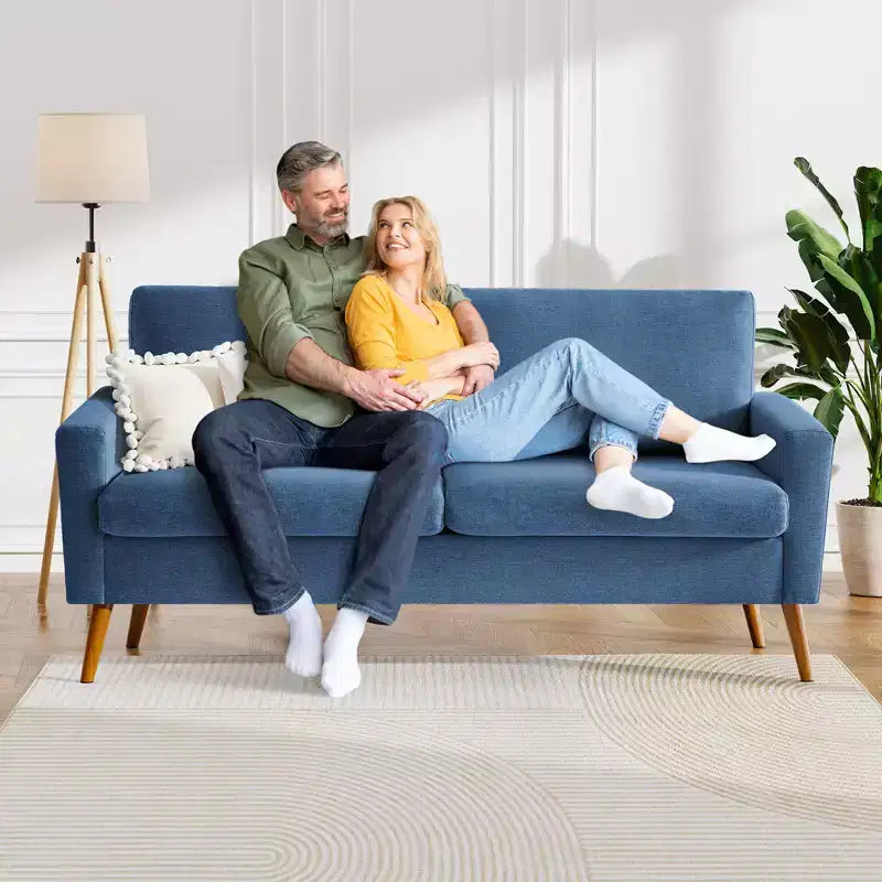 68 Loveseat Sofa Comfy Couch,Modern Loveseat Couches for Living Room/Bedroom,Comfy Sofa with Spring Cushion,Solid Wood,Tool-Free Assembly – Image 15