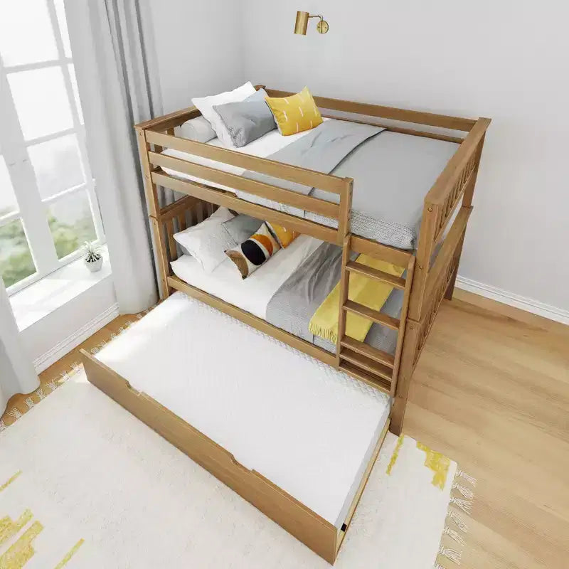 Max & Lily Full over Full Bunk Bed with Trundle Bed – Image 21