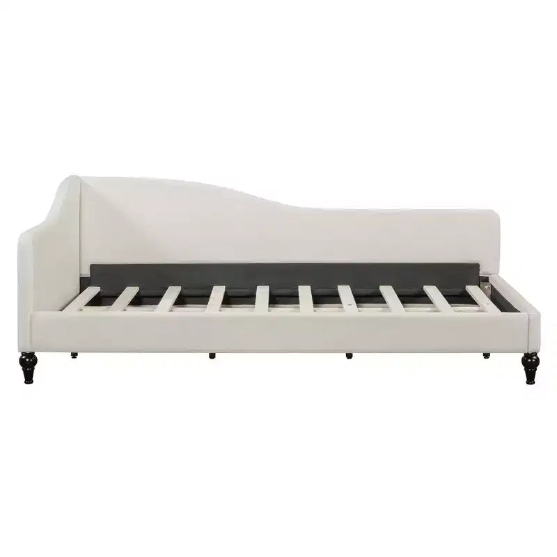 Whisen Stylish L-Shaped Design Solid Wood Legs Linen Daybed – Image 10