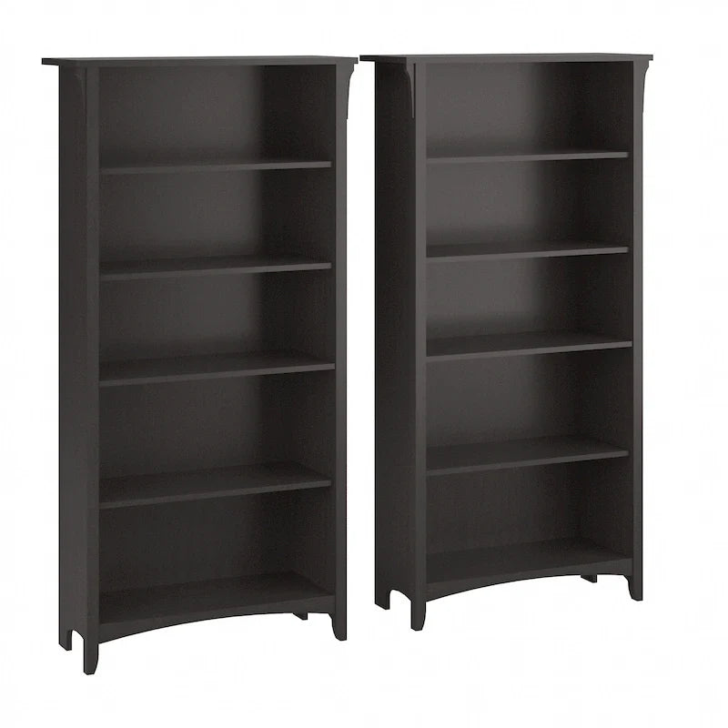 Salinas Tall 5-shelf Bookcase (Set of 2) by Bush Furniture – Image 44