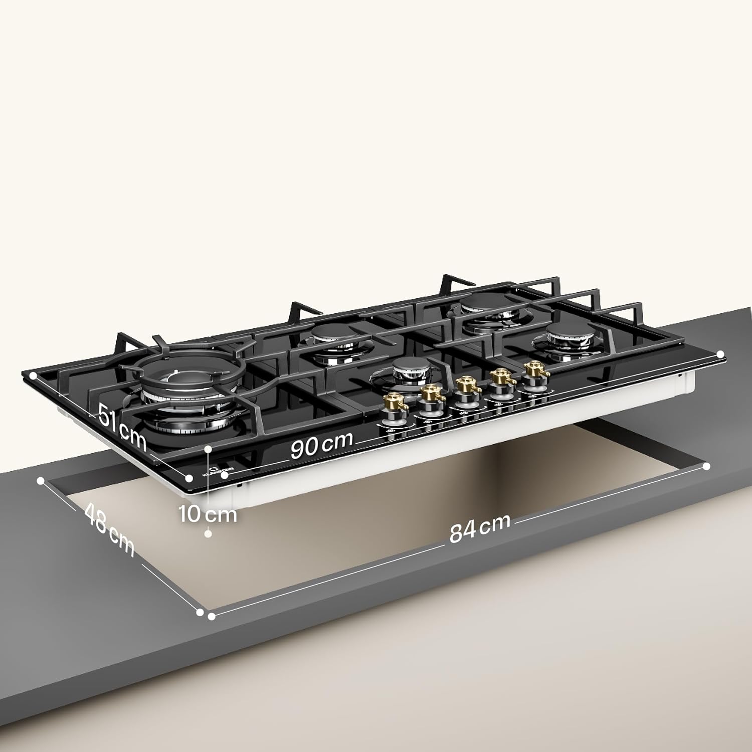Klarstein Table de Cuisson à Gaz avec 5 Brûleurs – Plaque de Cuisson Encastrable 11100W, Surface en Acier Inoxydable, Compatible GPL – Image 8