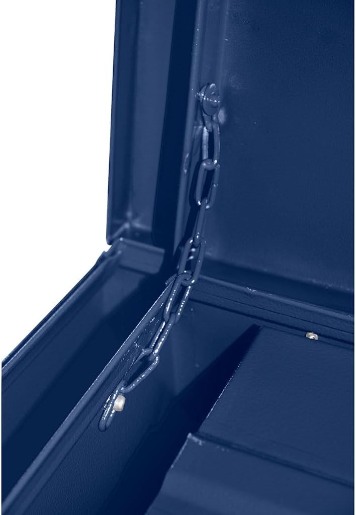 Cogex - Lot de 3 caisses métal cadenassables - Bleu - Dimensions: 70700x330x310 mm, 100800x390x340 mm, 150900x450x370 mm – Image 2