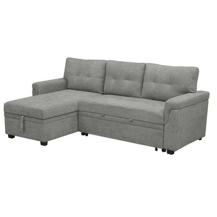 Convertible Reversible Sectional Sofa with Pull-Out Sleeper Bed, Hidden Storage Chaise, and Durable Legs – Image 22