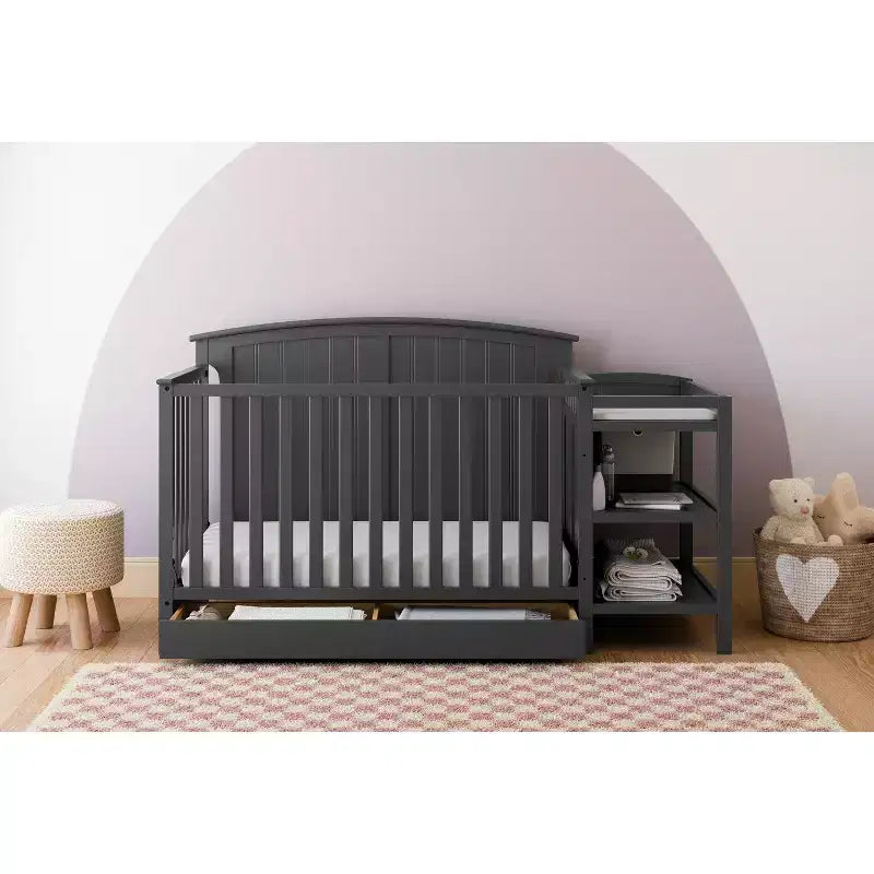 Storkcraft Steveston 5-in-1 Convertible Crib and Changer with Drawer – Image 25