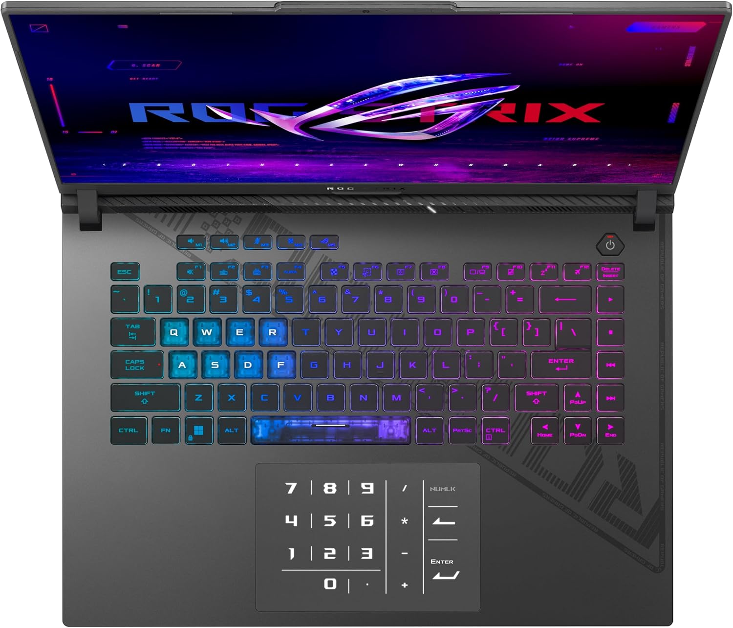 ROG STRIX-G16-G614PR-RV080WEAN 16 Pouces FHD Plus 165Hz Pc Portable (Processeur AMD R9-8940HX, 16GB DDR5, 1TB PCIe 4.0 NVMe SSD, NVIDIA GeForce RTX 5070 Ti GPU, Windows 11 Home) – Clavier AZERTY – Image 2