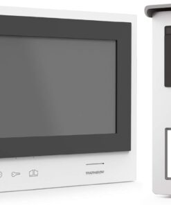 Visiophone Couleur sans Fil, Installation simple et sans fil, Portée de 350m* entre la platine de rue et l’écran, Qualité vidéo HD ,720p, mémoire interne : carte SD - Thomson Air - 512286