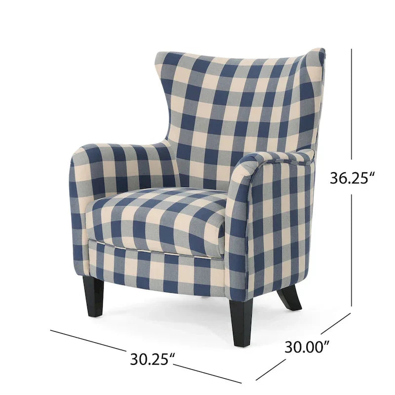 Modern Retro 30.25 High Back Upholstered Arm Chair with Wood Legs for Living Room – Image 23