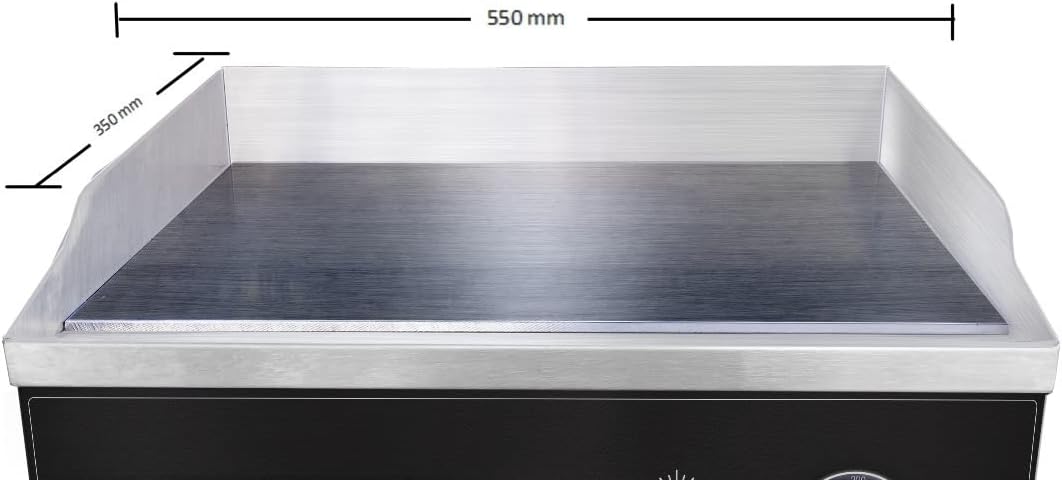 LITTLE BALANCE 8668 Snack Plus Black Edition, Plancha électrique 6-8 personnes, Plaque de cuisson acier anti-adhésive 8mm, Couvercle, 2900 W, Noir – Image 4