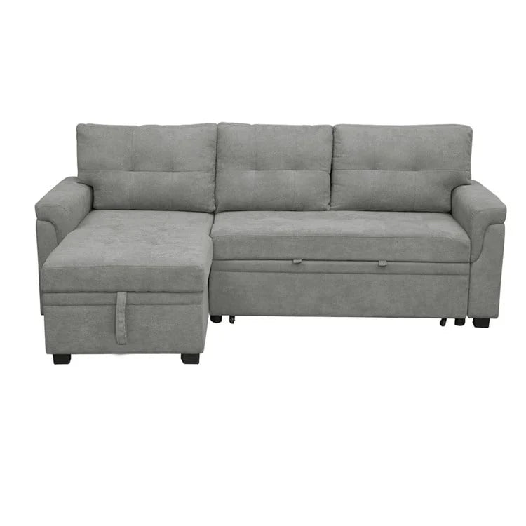Convertible Reversible Sectional Sofa with Pull-Out Sleeper Bed, Hidden Storage Chaise, and Durable Legs – Image 25